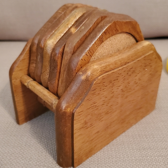 Wooden Coasters and Holder - Picture 6 of 7